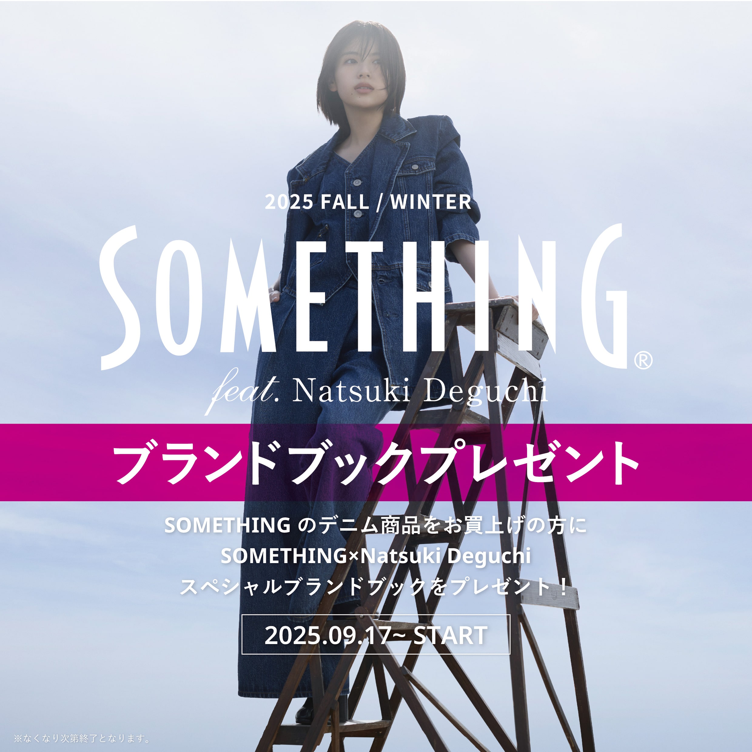 Natsuki Deguchi × SOMETHING ブランドブックプレゼント！