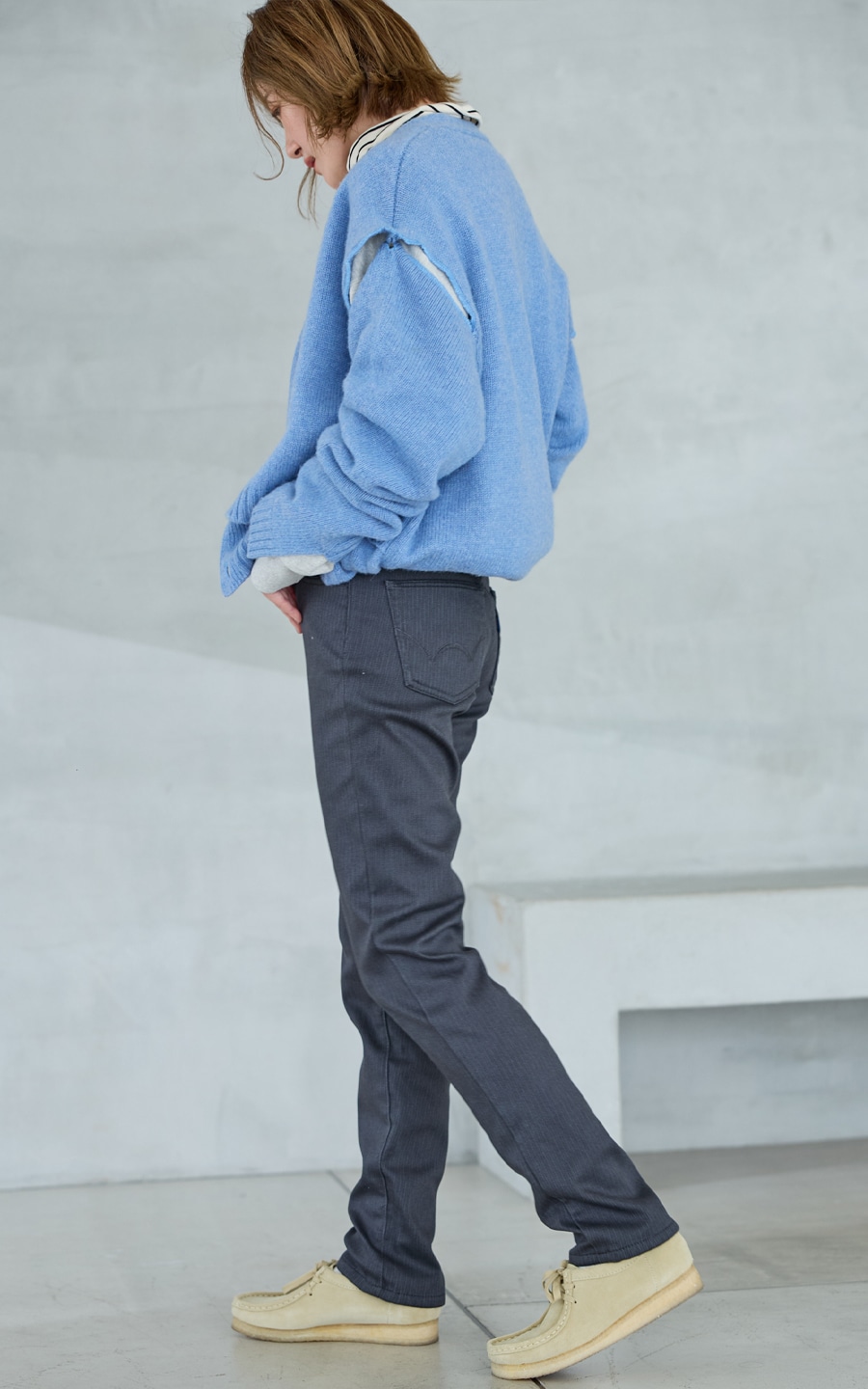 BODY FIREゆったりストレートデニムパンツ