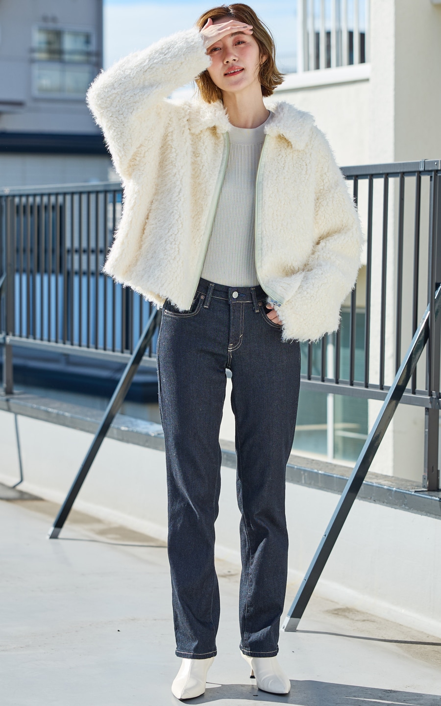 SOMETHING BODYFIRE ストレートデニムパンツ