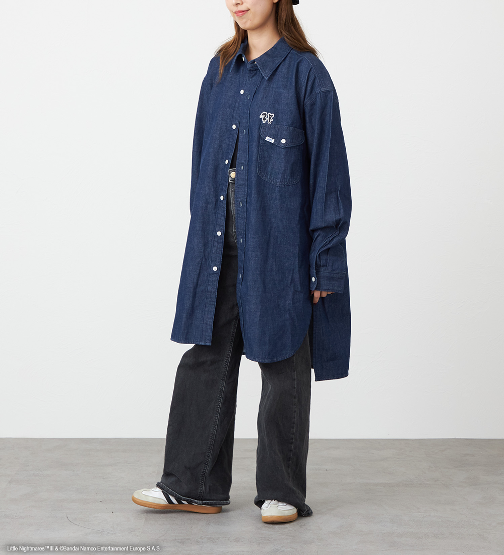 [LITTLE NIGHTMARES 3 × Lee] Long Denim Shirts