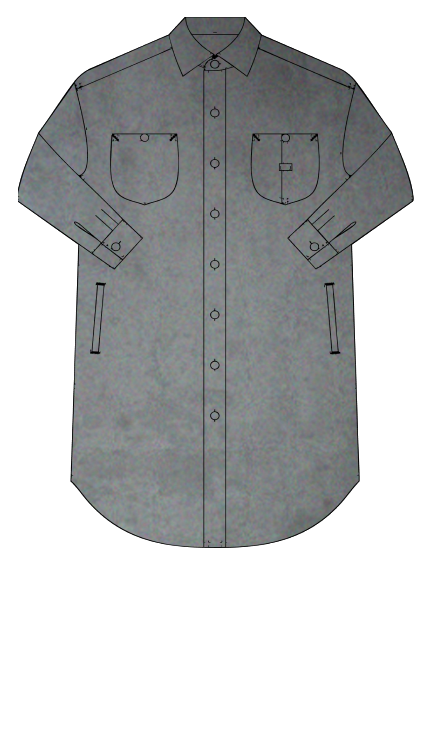 [LITTLE NIGHTMARES 3 × Lee] Long Denim Shirts